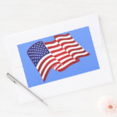 Amerikaanse vlag zwaaien rechthoekige Stickers (Envelop)