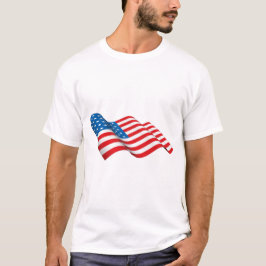 Amerikaanse vlag zwaaien t-shirt