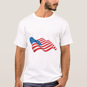 Amerikaanse vlag zwaaien t-shirt