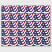 Amerikaanse vlag, zwaaiend cadeaupapier (Vlak)