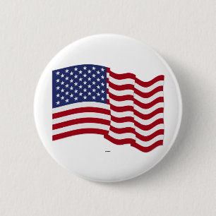 Amerikaanse vlag zwaaiend ronde button 5,7 cm