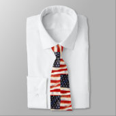 Amerikaanse vlag zwaait in de wind stropdas (Gebonden)