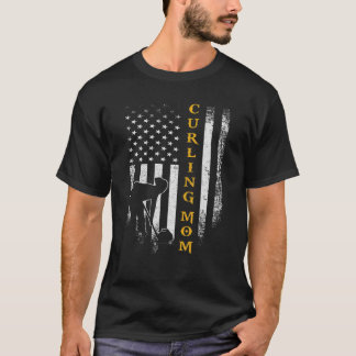 -Amerikaanse vlag zwaait mam Curler Sil T-shirt
