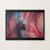 Amerikaanse vlag zwaait op 4 juli abstracte herden legpuzzel (Horizontaal)