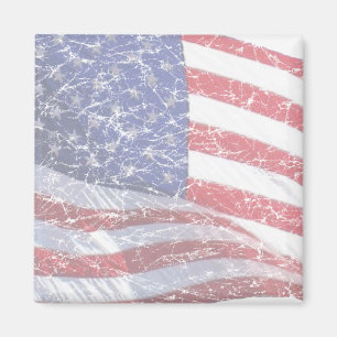 Amerikaanse vlag - zwaar getroffen magneet