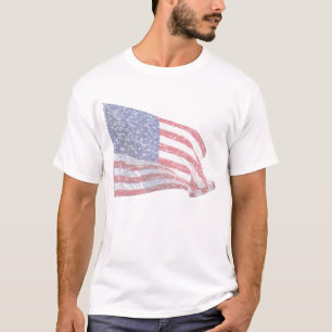 Amerikaanse vlag - zwaar getroffen t-shirt