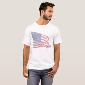 Amerikaanse vlag - zwaar getroffen t-shirt (Voorkant volledig)