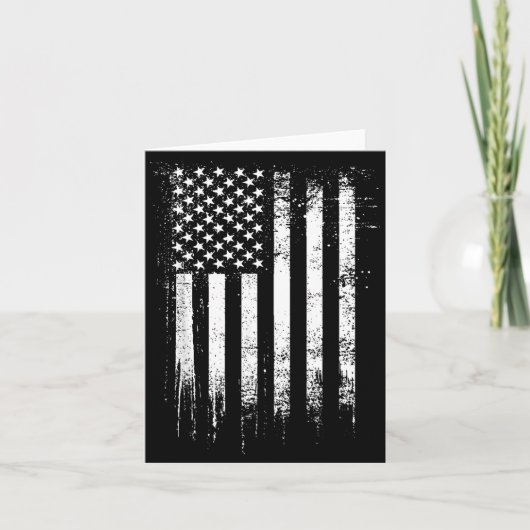 Amerikaanse vlag zwart distressed kaart (Voorkant)