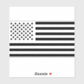 Amerikaanse vlag zwart sticker (Vel)