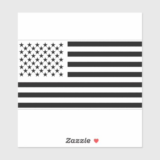 Amerikaanse vlag zwart sticker (Vel)