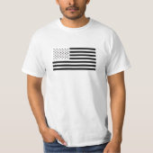 Amerikaanse vlag zwart-wit t-shirt (Voorkant)
