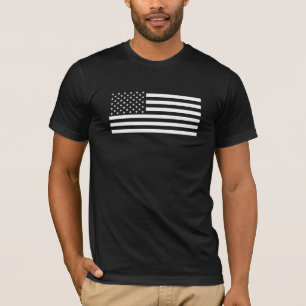 Amerikaanse vlag - Zwarte en witte versie T-shirt