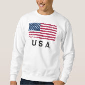  Amerikaanse vlag (zwarte tekst) Trui (Voorkant)