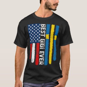 Amerikaanse vlag & Zweden vlag beste Gigi ooit fam T-shirt