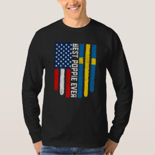 Amerikaanse vlag & Zweden vlag beste poppie ooit f T-shirt