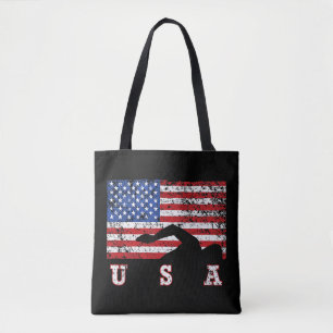 Amerikaanse vlag Zwemmen USA Cadeau Zwemteam Premi Tote Bag