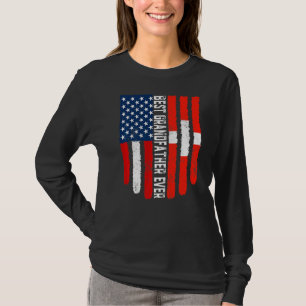 Amerikaanse vlag Zwitserland vlag beste grootvader T-shirt