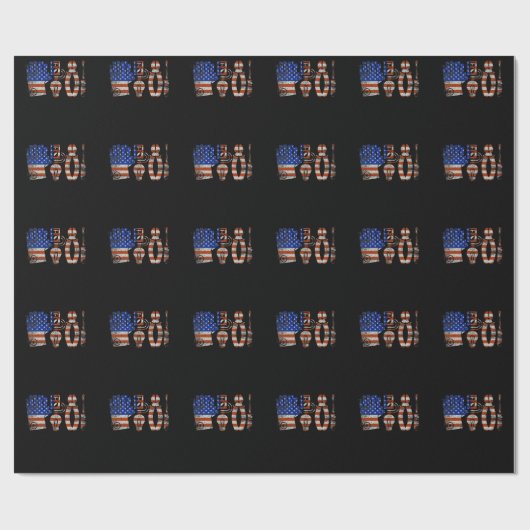 Amerikaanse vlagAmerikaanse elektricien Cadeaupapier (Vlak)