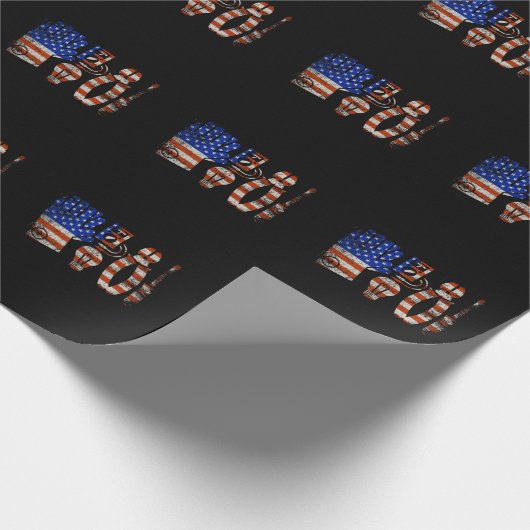 Amerikaanse vlagAmerikaanse elektricien Cadeaupapier (Hoek)