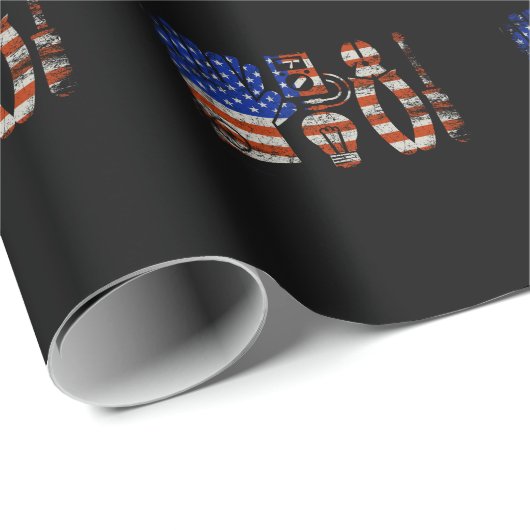 Amerikaanse vlagAmerikaanse elektricien Cadeaupapier (Rol Hoek)