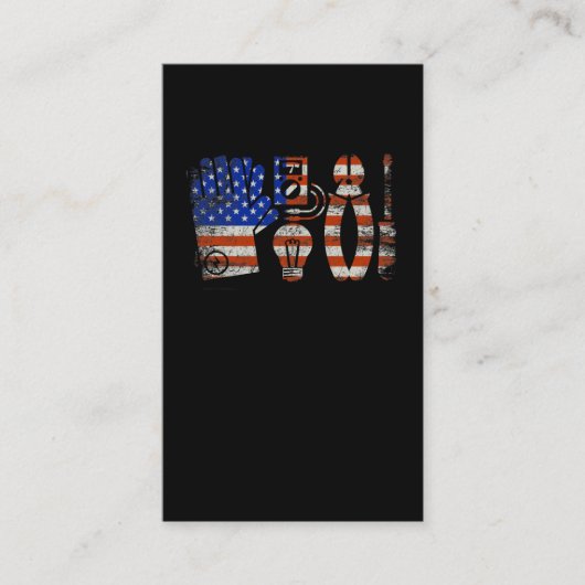 Amerikaanse vlagAmerikaanse elektricien Visitekaartje (Voorkant)