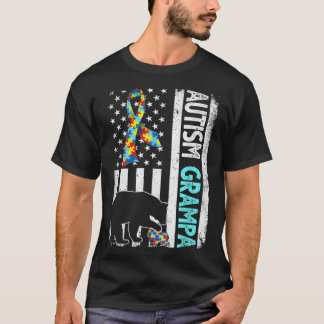 Amerikaanse vlagautisme Grampa Beer Autist T-shirt