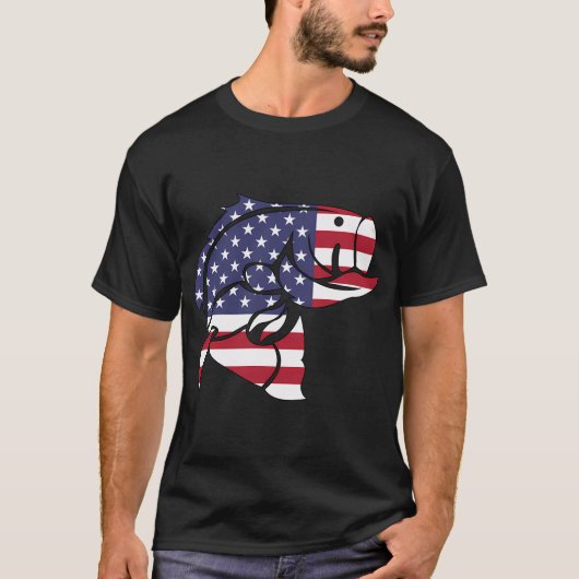 Amerikaanse Vlagbaars T-shirt (Voorkant)
