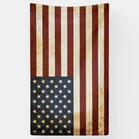 -Amerikaanse vlagbanner Spandoek (Verticaal)