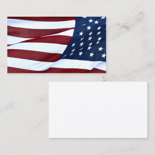 Amerikaanse vlagbedrijf of profielkaart visitekaartje (Voorkant / Achterkant)