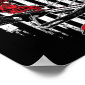 Amerikaanse vlagboogboeg jagen op dieper schedel poster (Hoek)