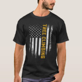 -Amerikaanse vlagboom die schimmelaarklimmer klimt T-shirt (Voorkant)
