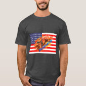 Amerikaanse vlagbull Rider T-shirt (Voorkant)