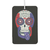 Amerikaanse vlagdatum van de dode suikerschedel luchtverfrisser (Voorkant)