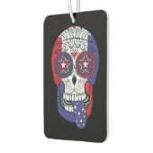 Amerikaanse vlagdatum van de dode suikerschedel luchtverfrisser (Links)