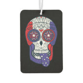 Amerikaanse vlagdatum van de dode suikerschedel luchtverfrisser (Achterkant)