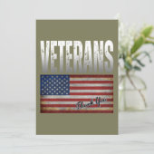 AMERIKAANSE VLAGDIEREN DANKEN U OP 4 JULI KAART (Staand voorkant)