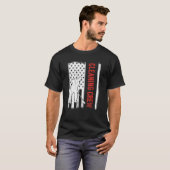 Amerikaanse Vlagenschoonmaakbemanning 4 juli Custo T-shirt (Voorkant volledig)
