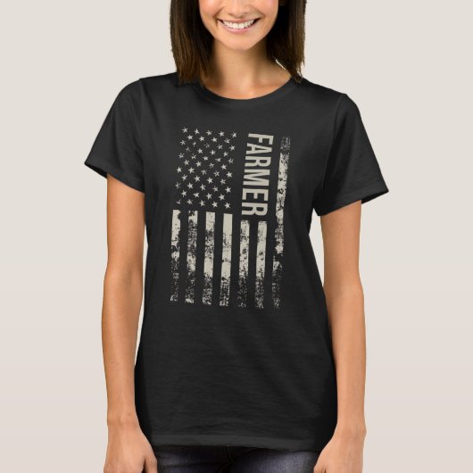 Amerikaanse vlaggeboer T-shirt (Voorkant)