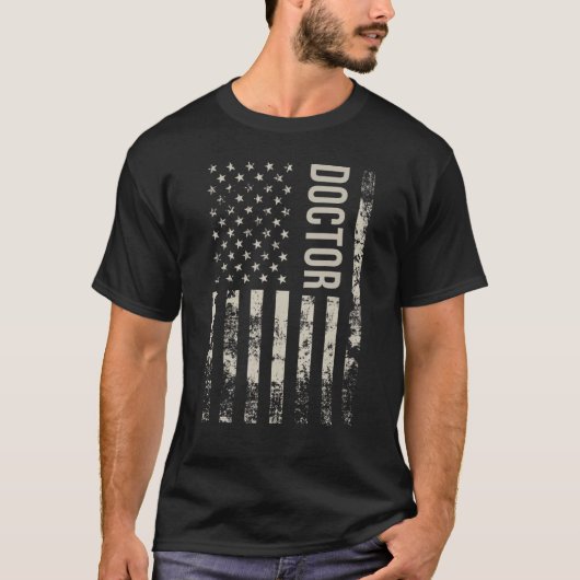 Amerikaanse vlaggedokter T-shirt (Voorkant)