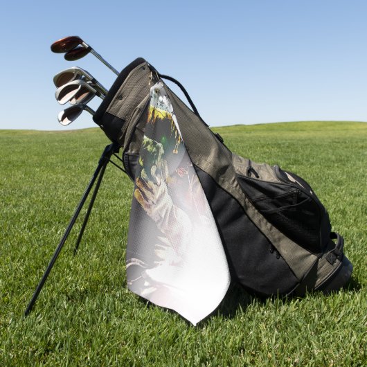 Amerikaanse vlaggelaar golfhanddoek (Groen)