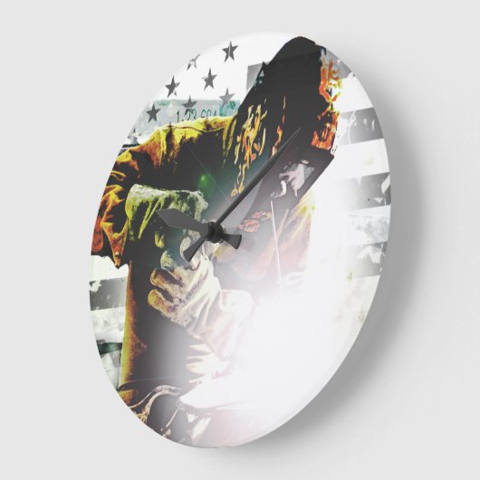 Amerikaanse vlaggelaar grote klok (Hoek)