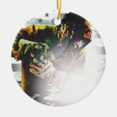 Amerikaanse vlaggelaar keramisch ornament (Voorkant)