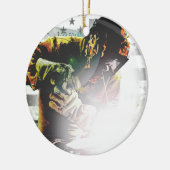 Amerikaanse vlaggelaar keramisch ornament (Links)