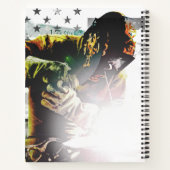 Amerikaanse vlaggelaar notitieboek (Achterkant)