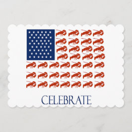 Amerikaanse vlaggelobster vieren kaart