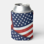 Amerikaanse vlaggen 4 juli blikjeskoeler (Blikje Voorkant)