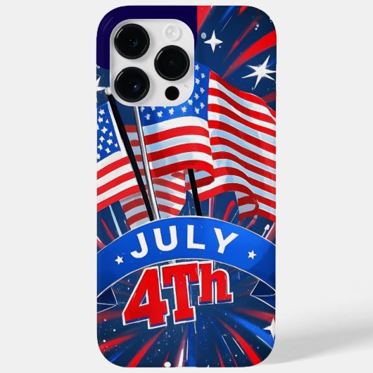 Amerikaanse vlaggen 4 juli Case-Mate iPhone case (Achterkant)
