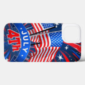 Amerikaanse vlaggen 4 juli Case-Mate iPhone case (Achterkant (horizontaal))