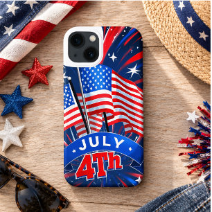 Amerikaanse Vlaggen 4 juli Case-Mate iPhone Case