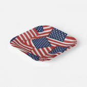 Amerikaanse vlaggen 4 juli papieren bordje (Gebogen)
